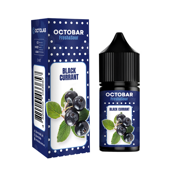 Набір Octobar Fresh&Sour 30 мл 50 мг Hard Black Currant (зі смаком кислої чорної смородини з холодком OCT-043 фото